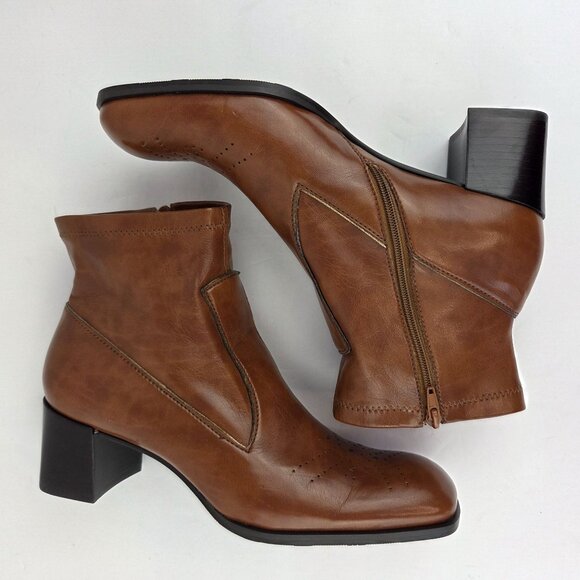 Franco Sarto Brown Ankle Boots Size 7N - Picture 7 of 13